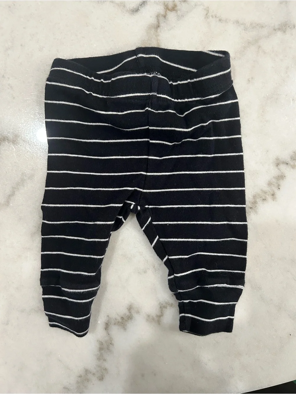 Carter's Black & White Striped Long-Sleeve One-Piece with Pants & Hat